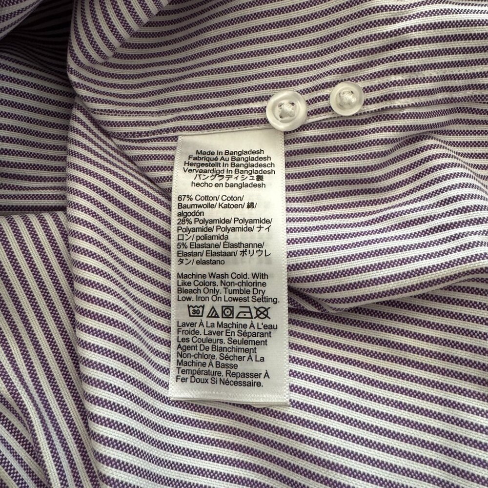J Crew Slim Bowery stretch oxford shirt with button-down collar * Med * Violet - Picture 6 of 6